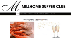 Desktop Screenshot of millhomesupperclub.com